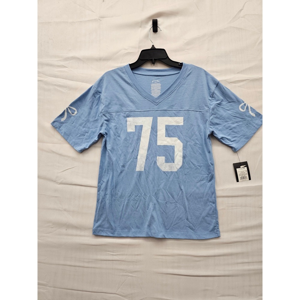 Art Class Boys Girls Light Blue 75 Graphic Bow Sleeve Jersey T-Shirt L 10/12 NWT